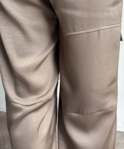 緞面長褲