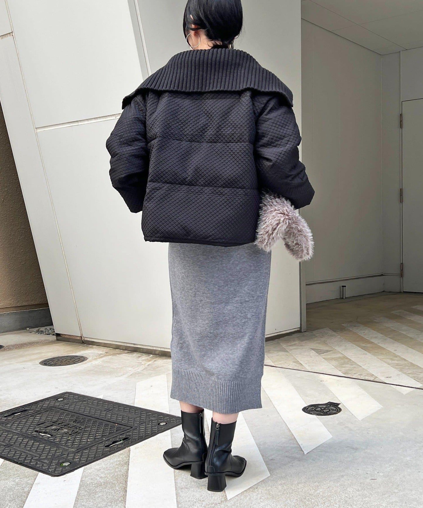 帶領壓花羽絨服