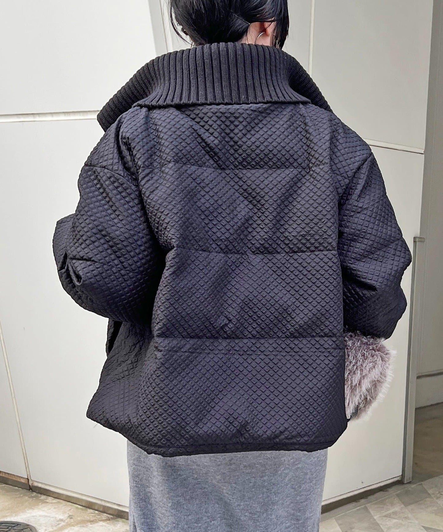 帶領壓花羽絨服
