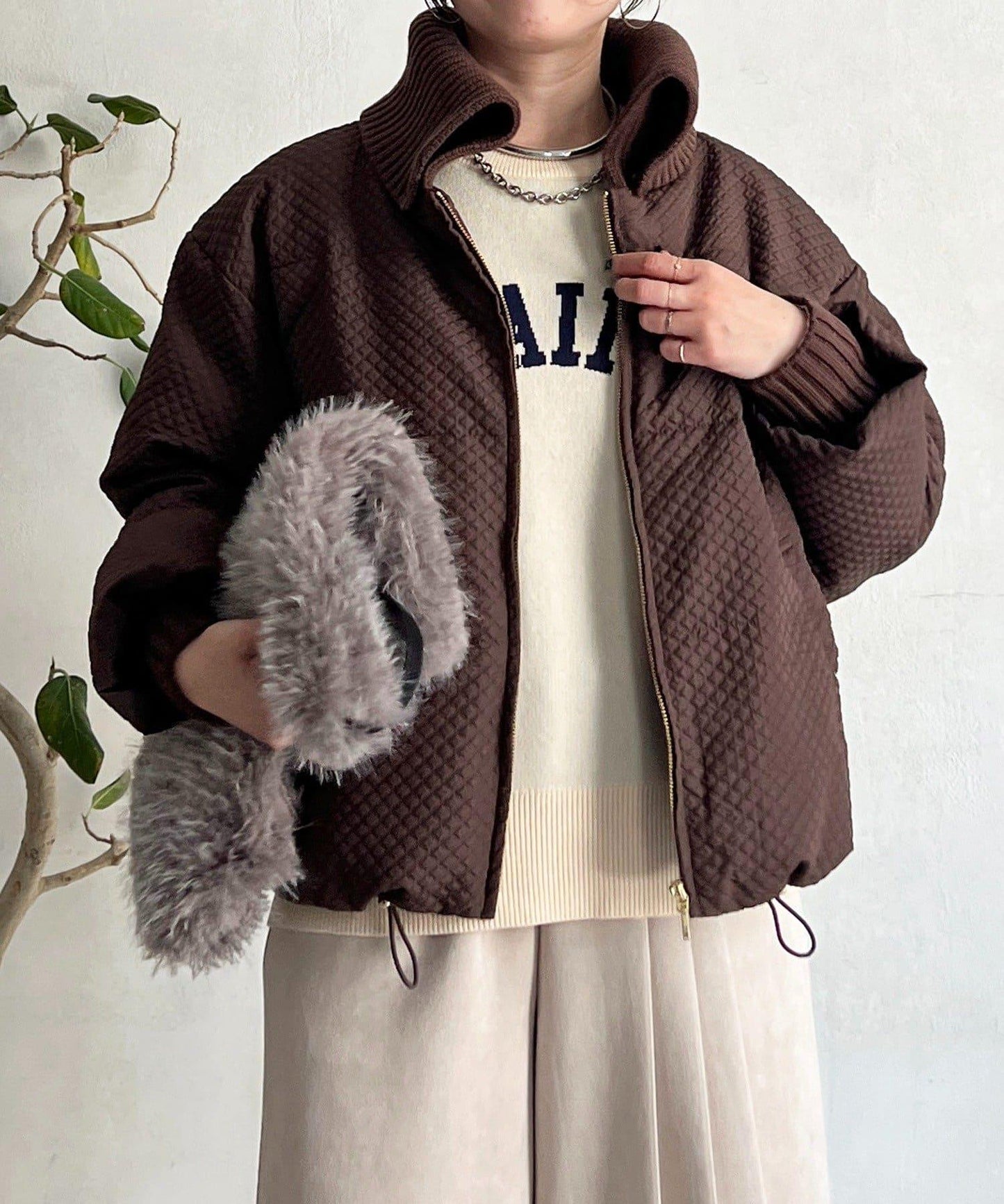 帶領壓花羽絨服