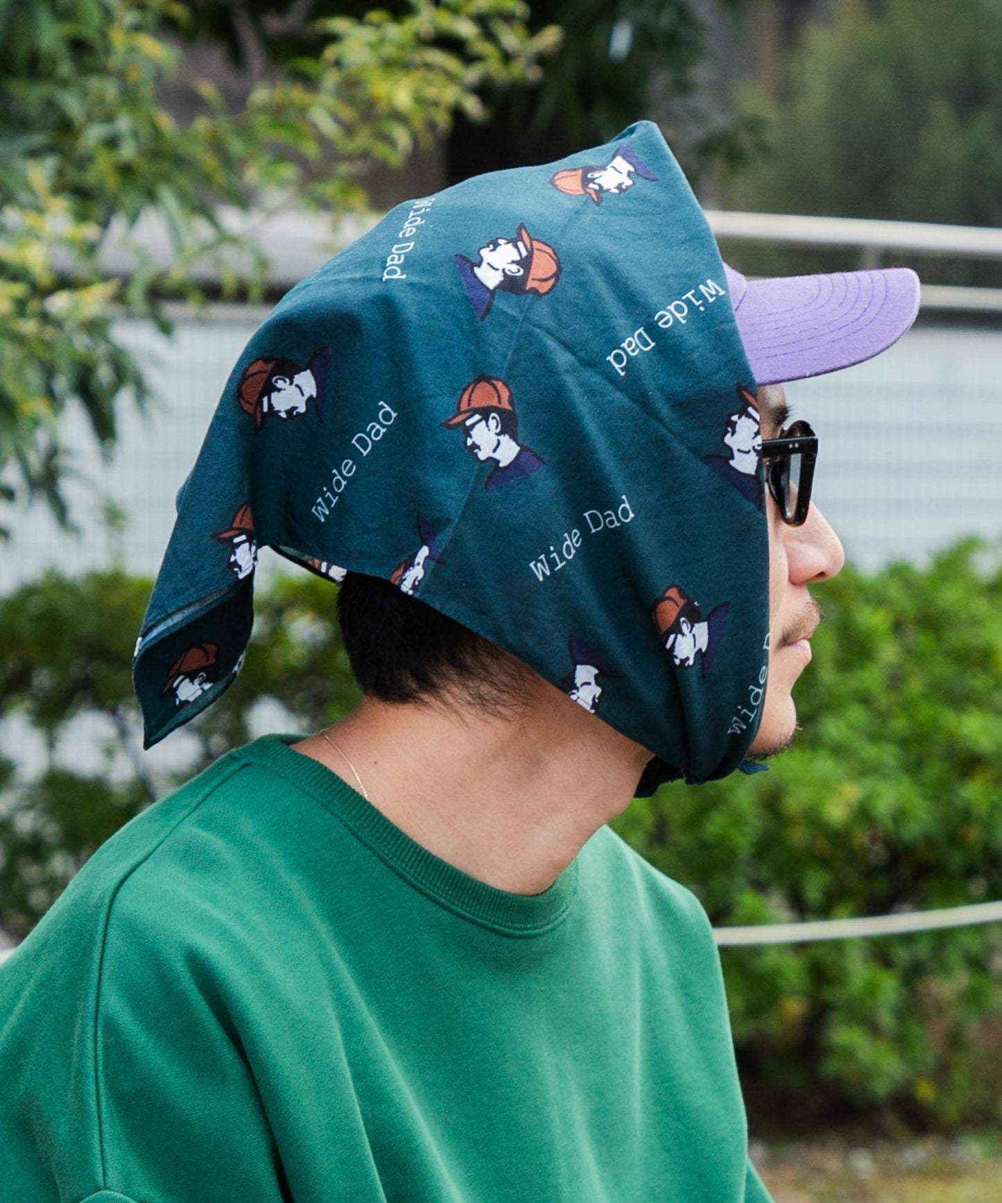 寬版爸爸風頭巾