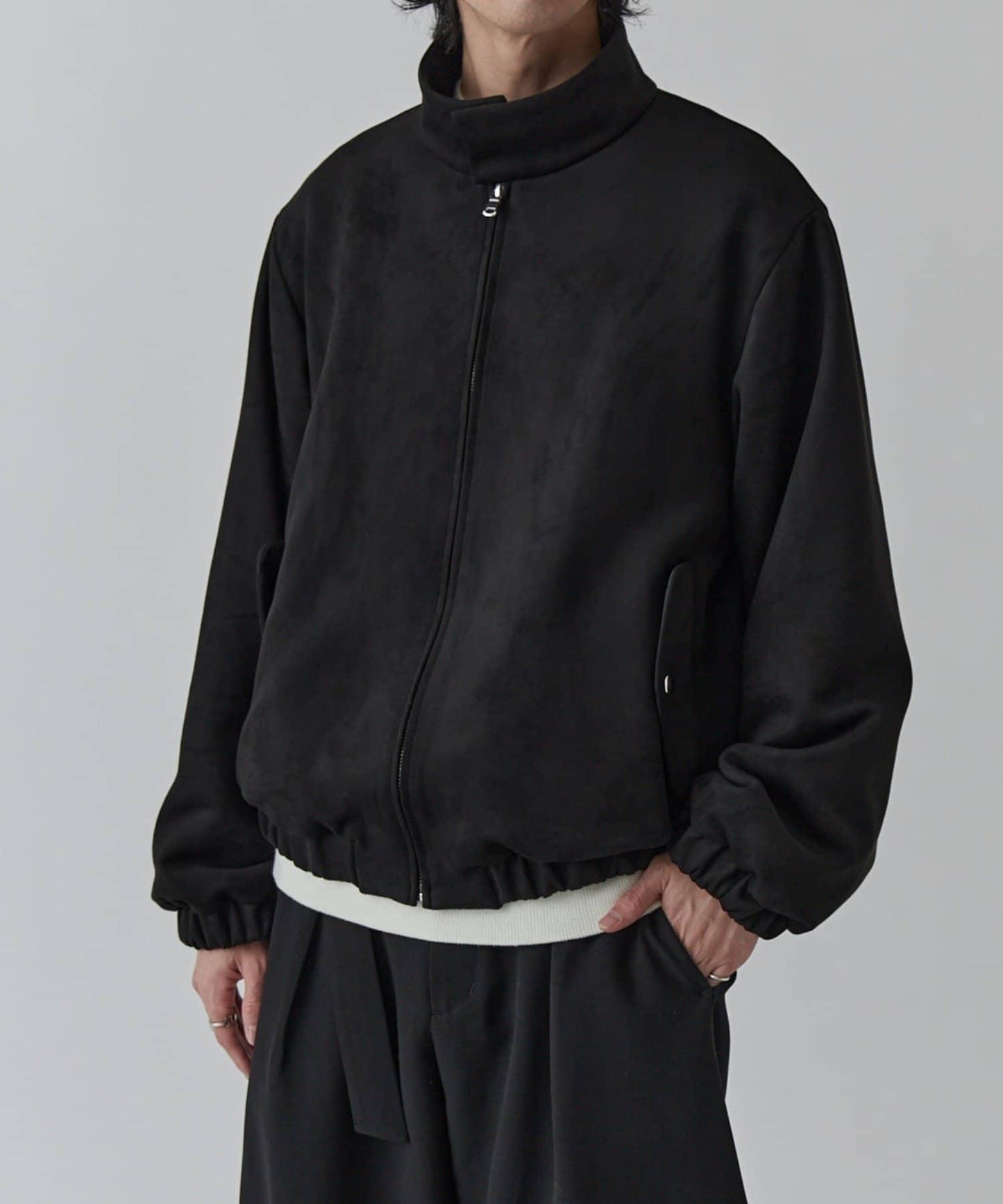 仿麂皮短款夾克