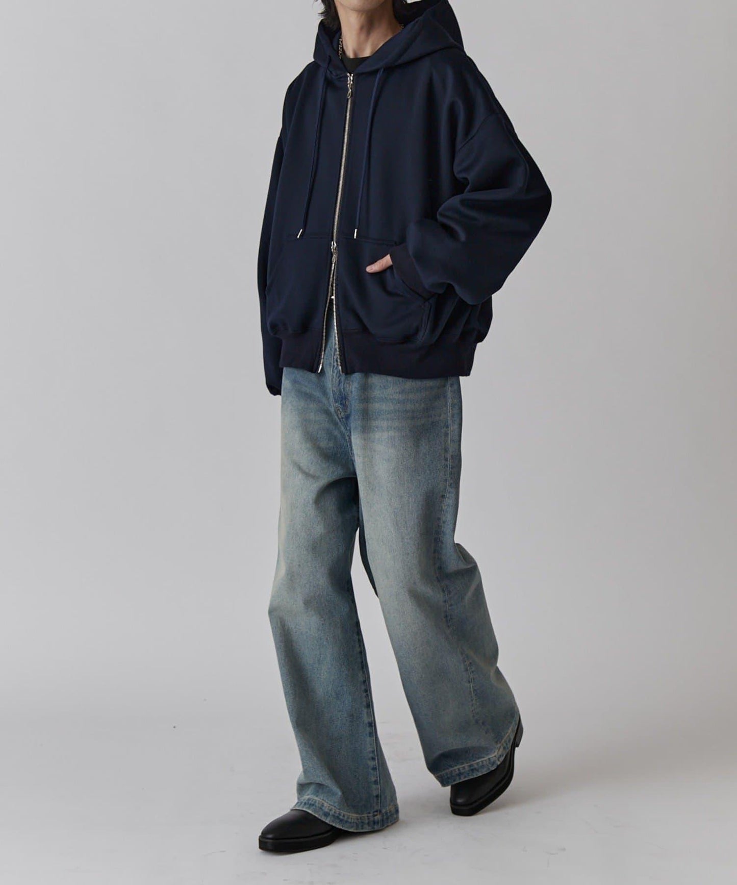 休閒連帽拉鍊外套