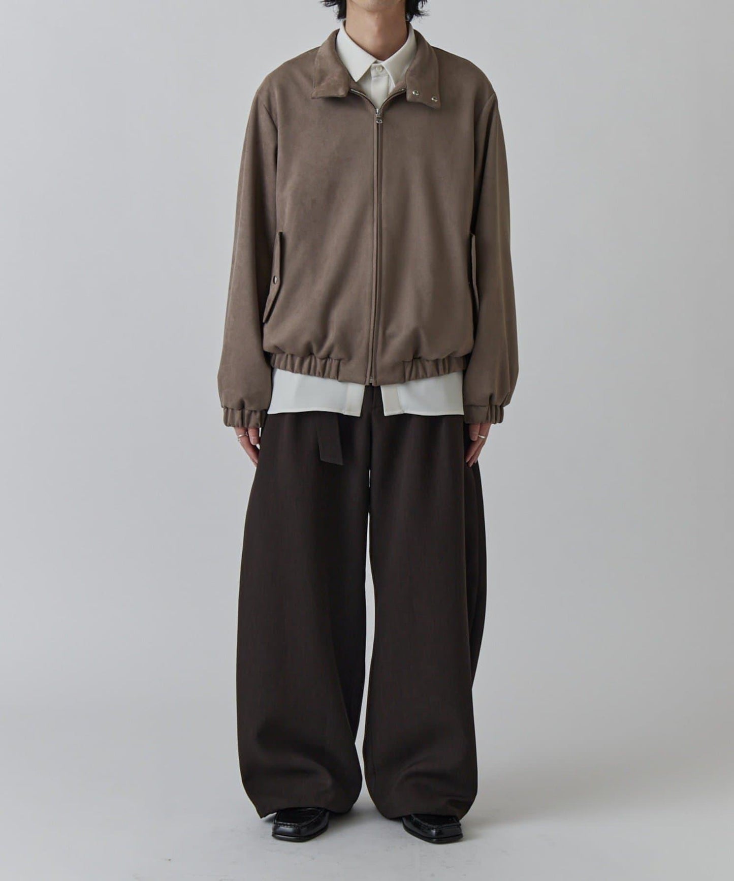 仿麂皮短款夾克