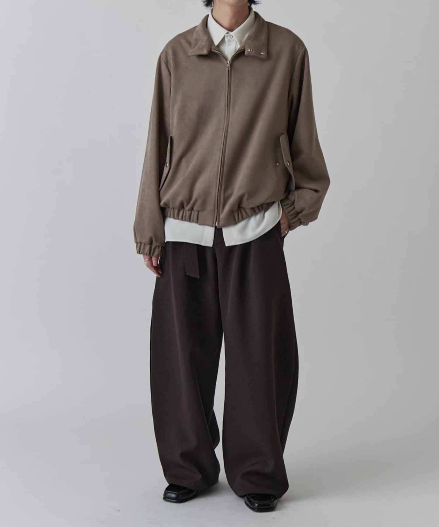 仿麂皮短款夾克