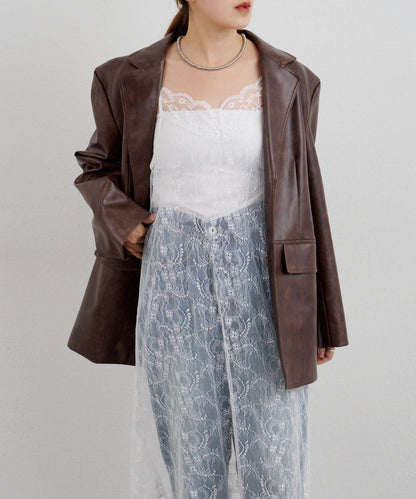 【26SS】蕾絲吊帶長款上衣