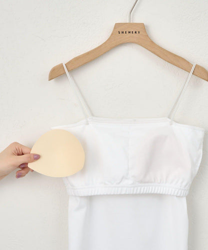 雙肩帶帶胸墊吊帶背心
