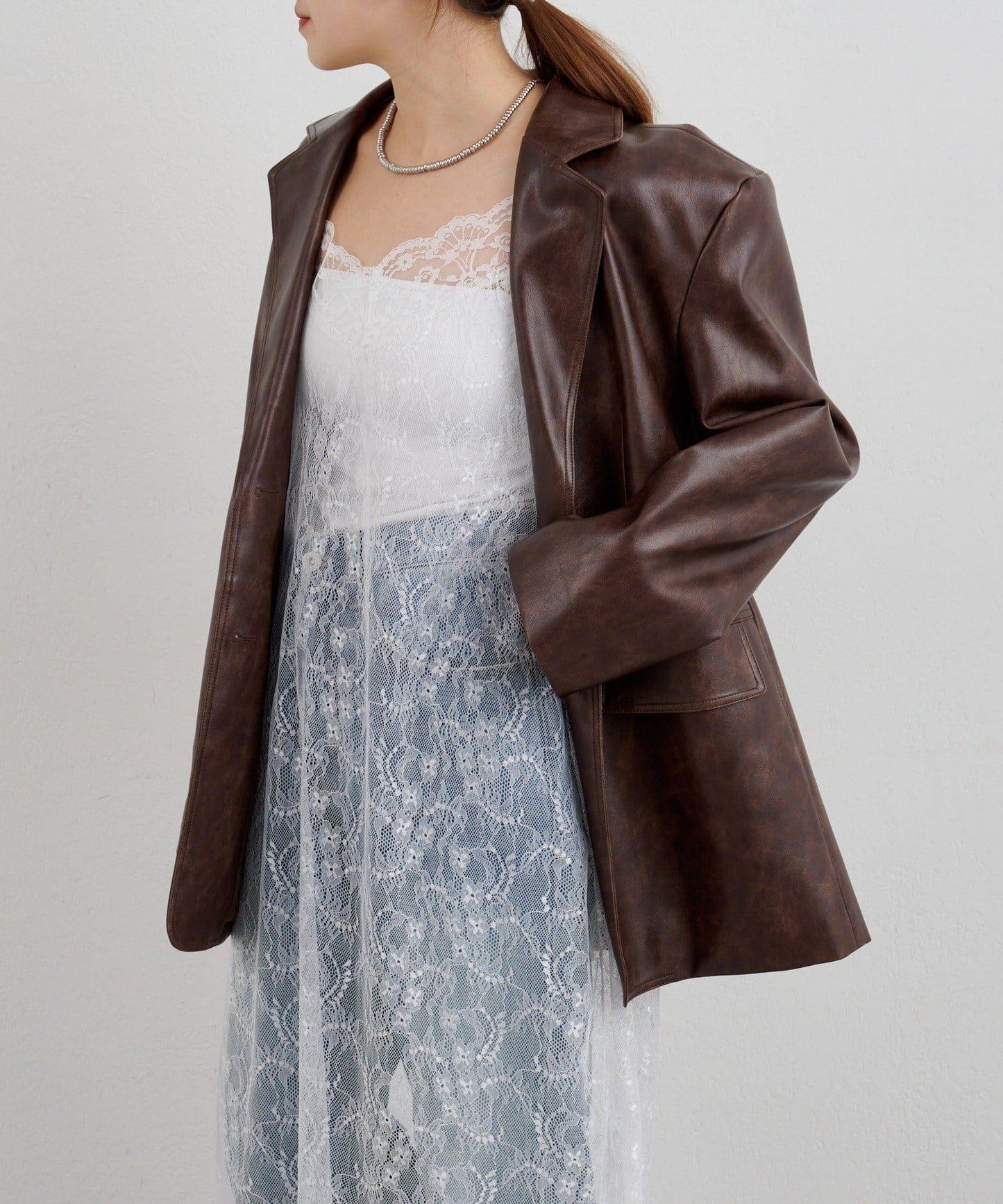 【26SS】蕾絲吊帶長款上衣