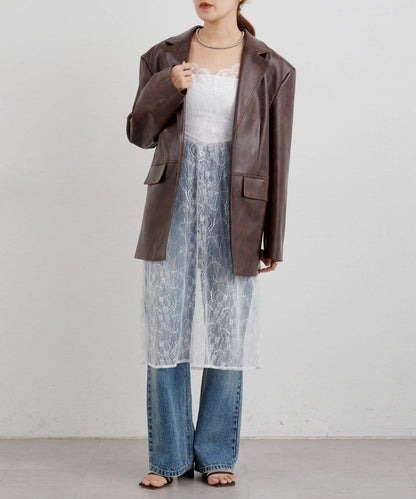 【26SS】蕾絲吊帶長款上衣