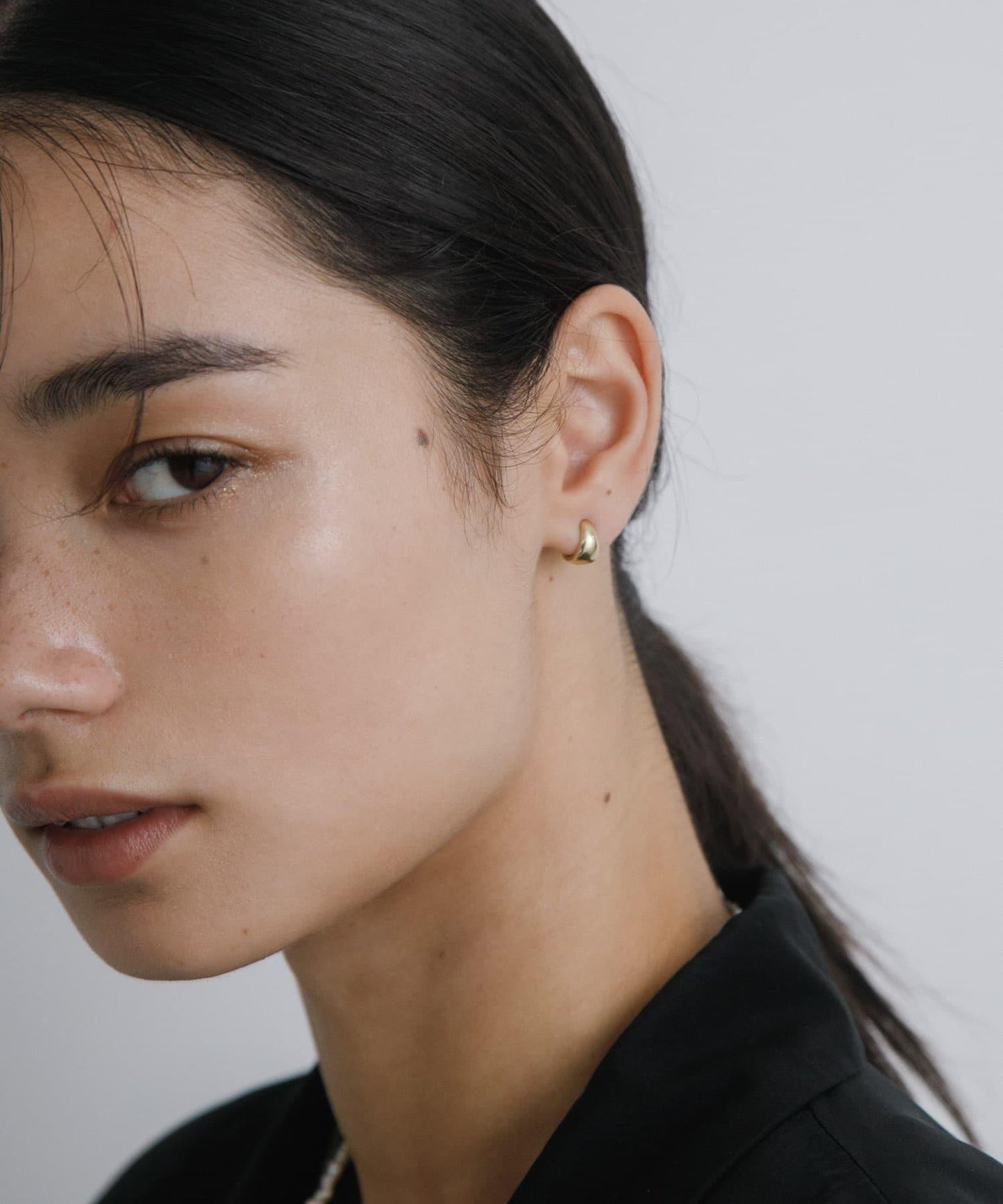 decor『デコール』豐盈水滴耳環 M 金色