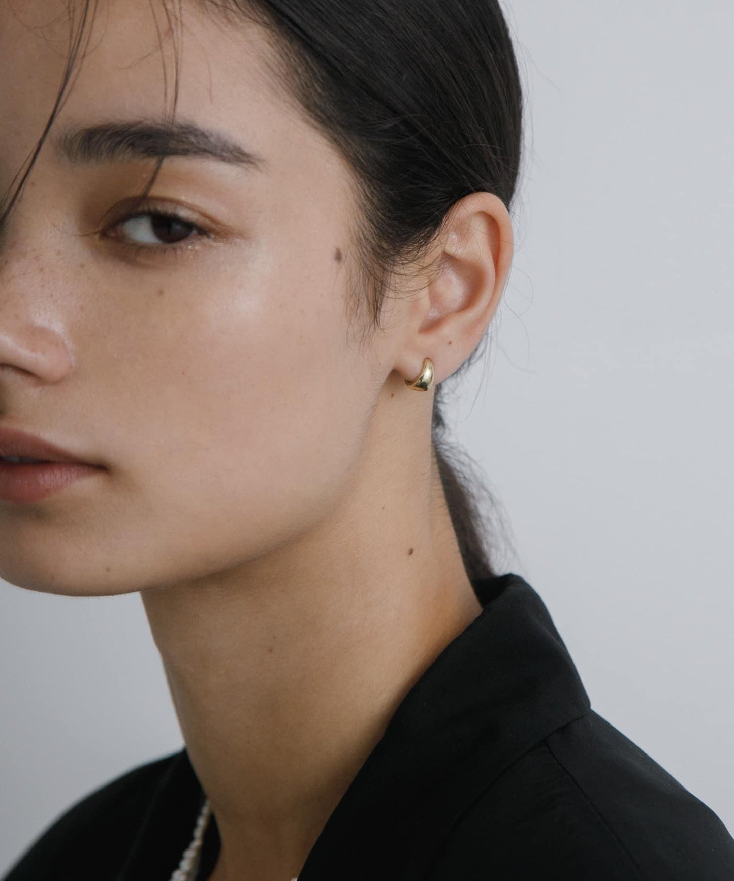 decor『デコール』豐盈水滴耳環 M 金色