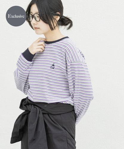 『聯名』La Hutte×EKAL 多色條紋長袖T恤