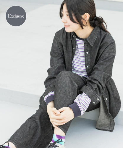 『聯名』Wrangler×EKAL 長袖牛仔工裝襯衫