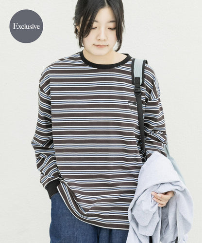 『聯名』La Hutte×EKAL 多色條紋長袖T恤