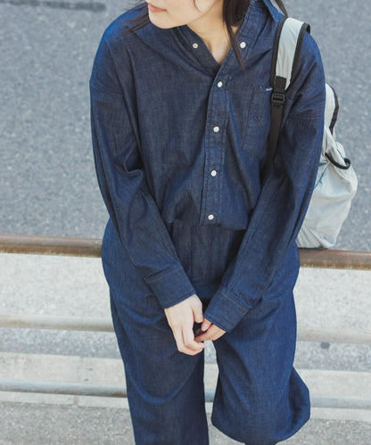 『聯名』Wrangler×EKAL 長袖牛仔工裝襯衫