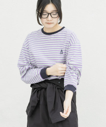『聯名』La Hutte×EKAL 多色條紋長袖T恤