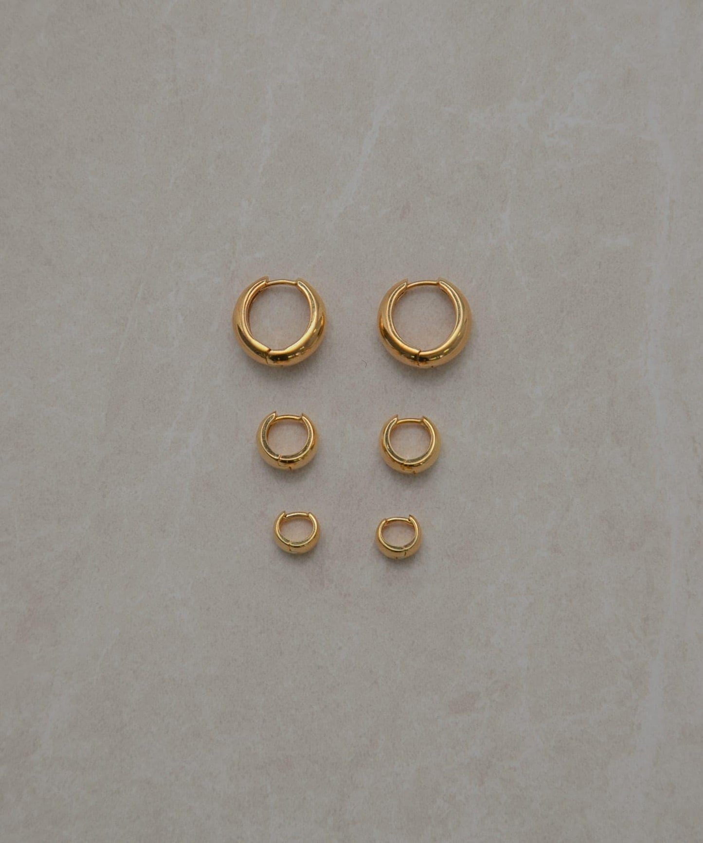 decor『デコール』豐盈水滴耳環 M 金色