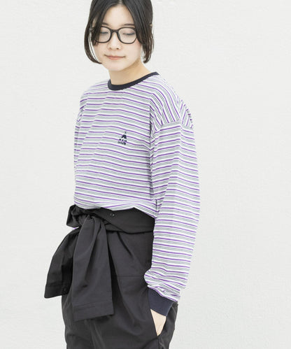 『聯名』La Hutte×EKAL 多色條紋長袖T恤