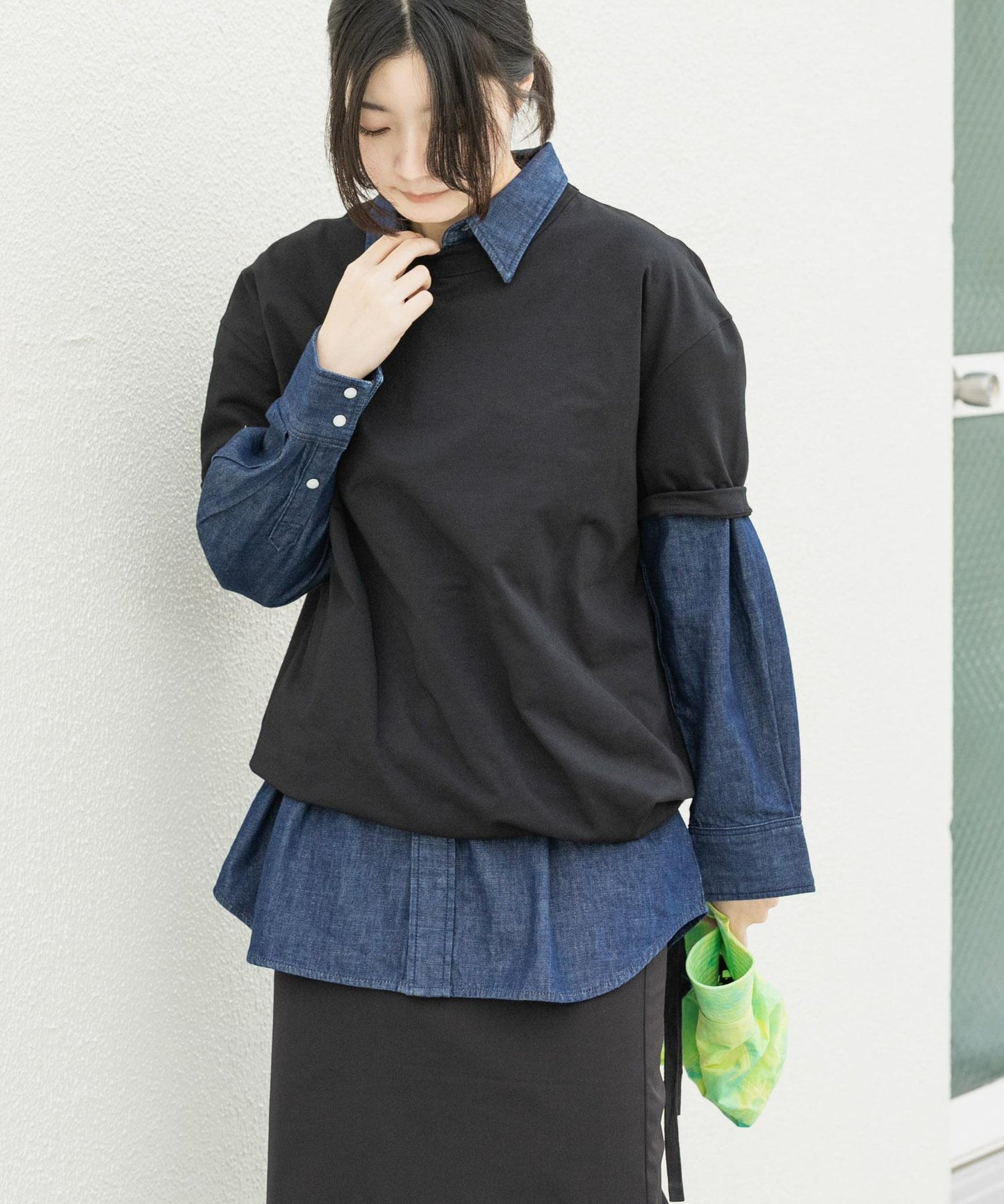 『聯名』Wrangler×EKAL 長袖牛仔工裝襯衫