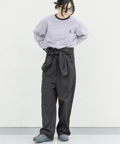『聯名』La Hutte×EKAL 多色條紋長袖T恤