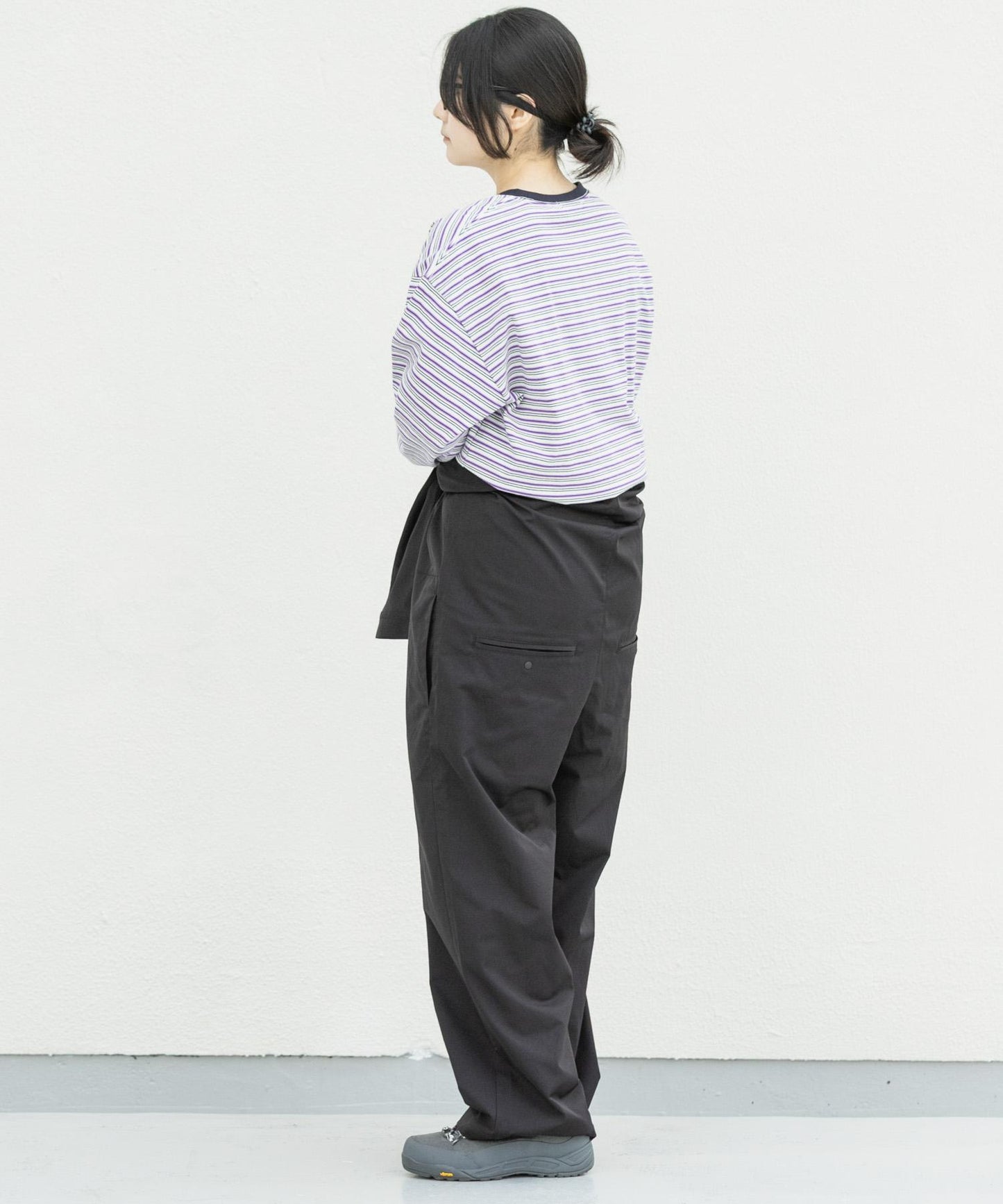 『聯名』La Hutte×EKAL 多色條紋長袖T恤