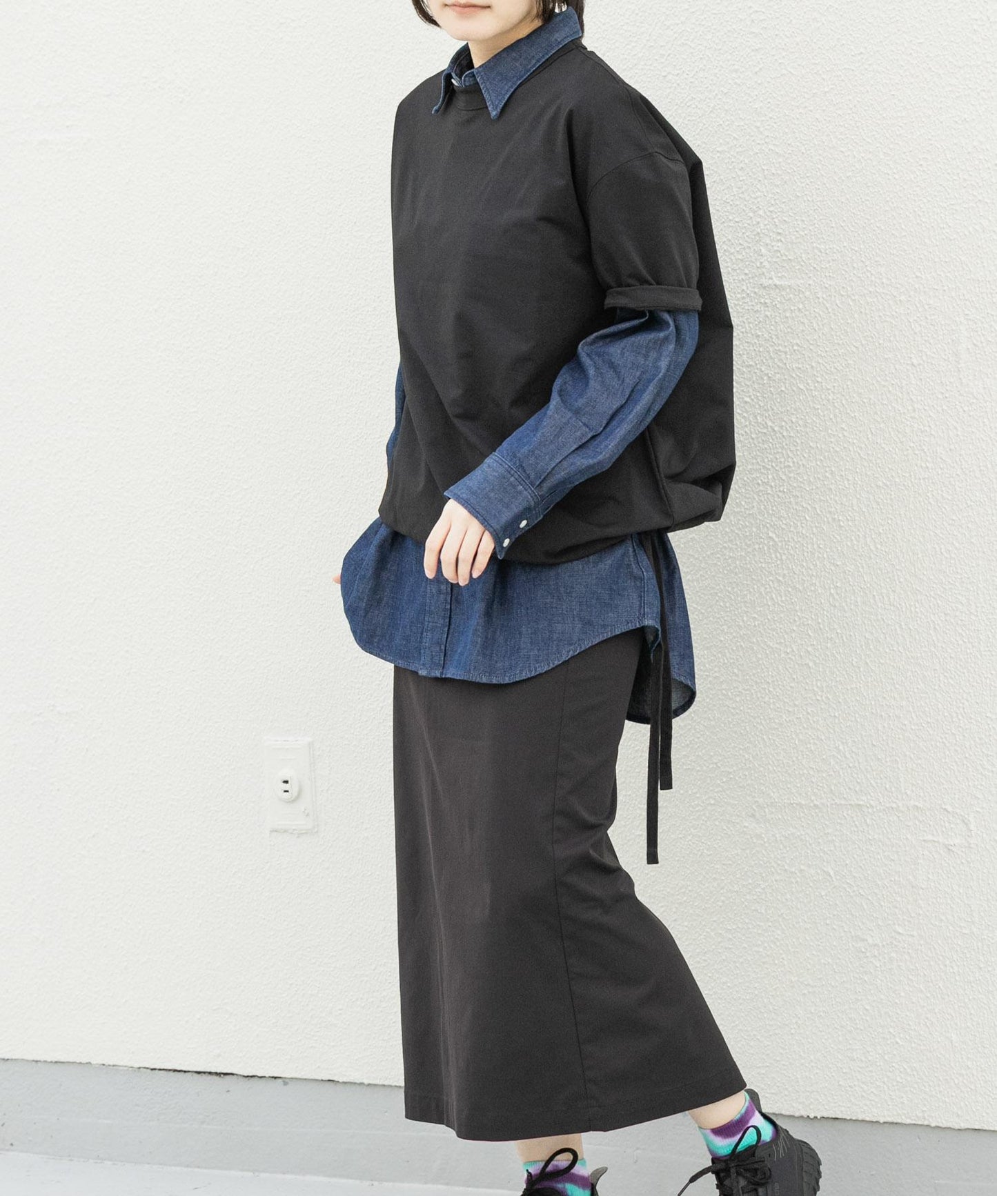 『聯名』Wrangler×EKAL 長袖牛仔工裝襯衫