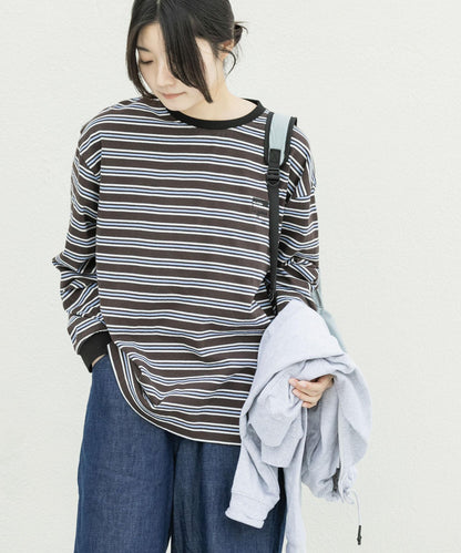 『聯名』La Hutte×EKAL 多色條紋長袖T恤