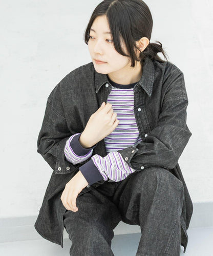 『聯名』Wrangler×EKAL 長袖牛仔工裝襯衫
