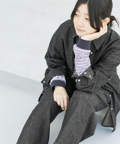 『聯名』Wrangler×EKAL 長袖牛仔工裝襯衫