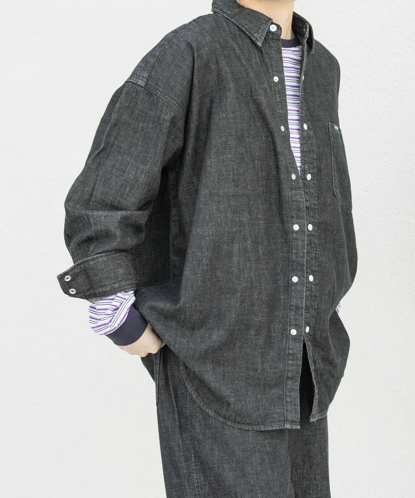 『聯名』Wrangler×EKAL 長袖牛仔工裝襯衫