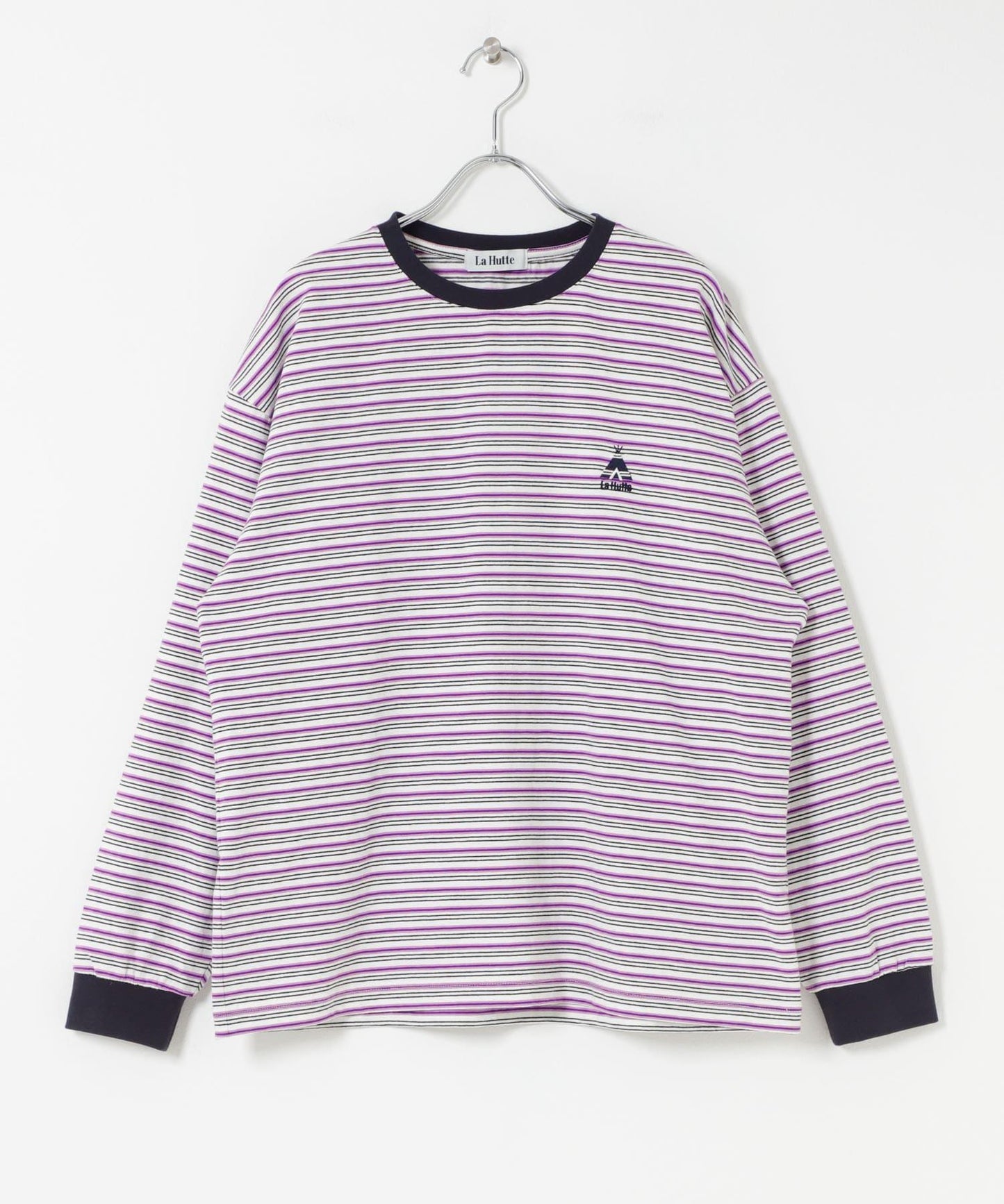 『聯名』La Hutte×EKAL 多色條紋長袖T恤