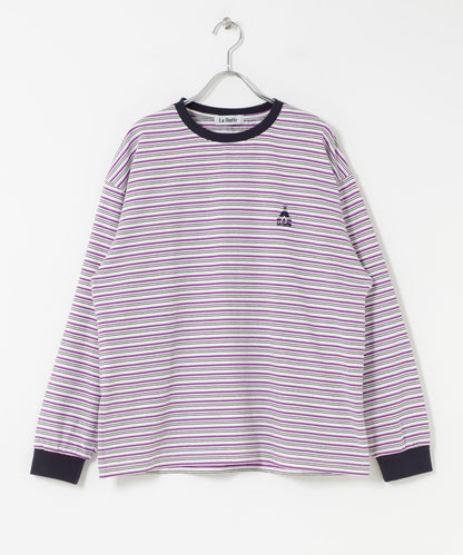 『聯名』La Hutte×EKAL 多色條紋長袖T恤