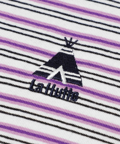 『聯名』La Hutte×EKAL 多色條紋長袖T恤