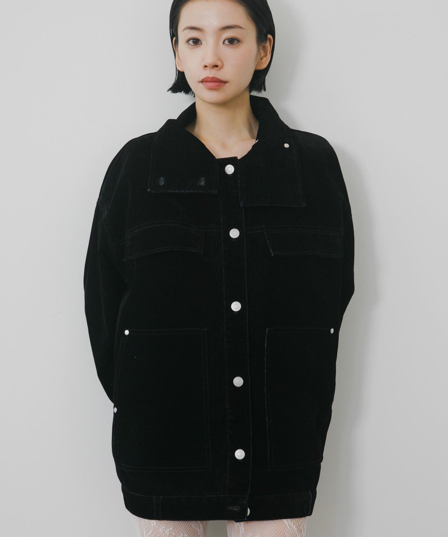 高領牛仔夾克