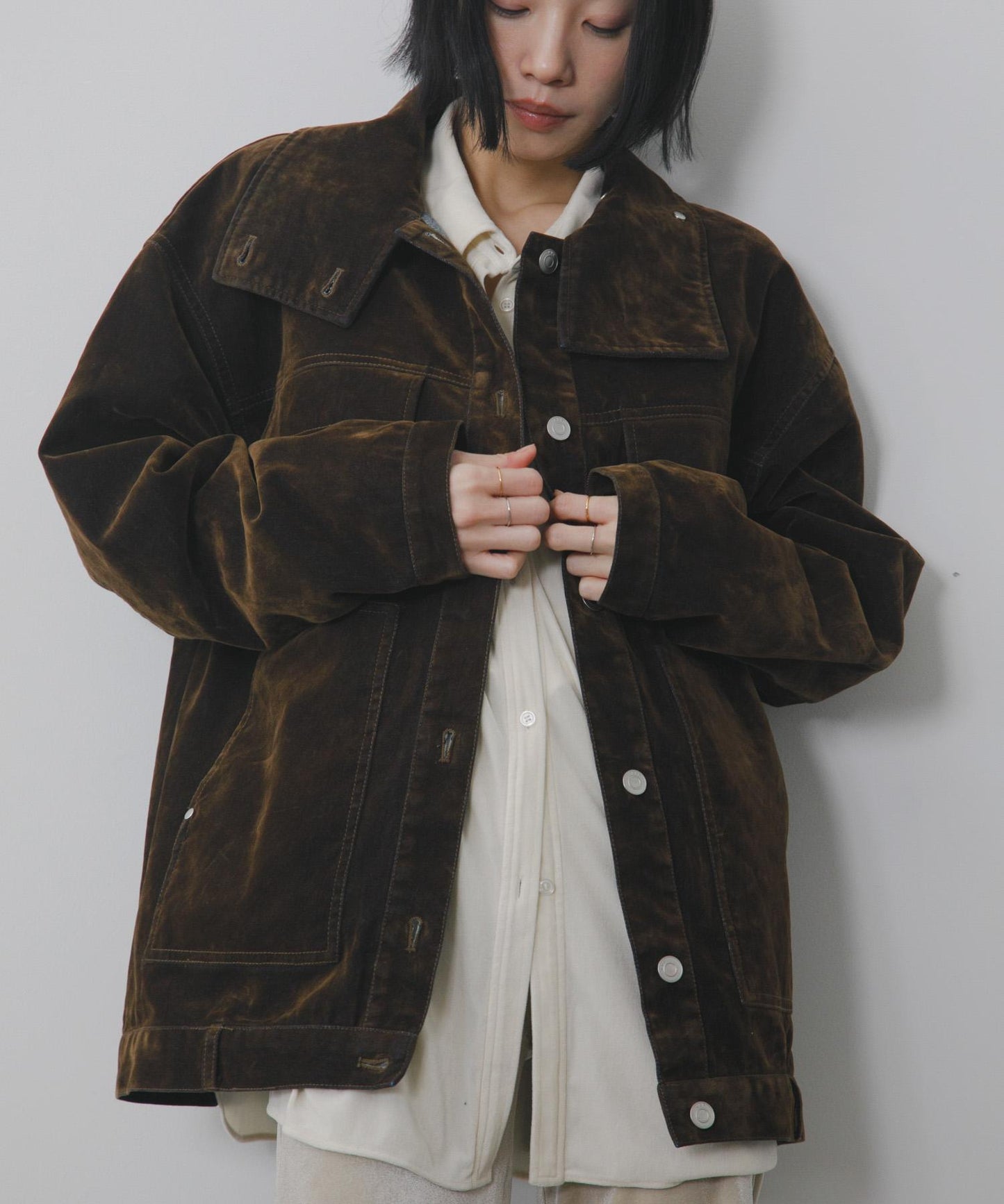 高領牛仔夾克