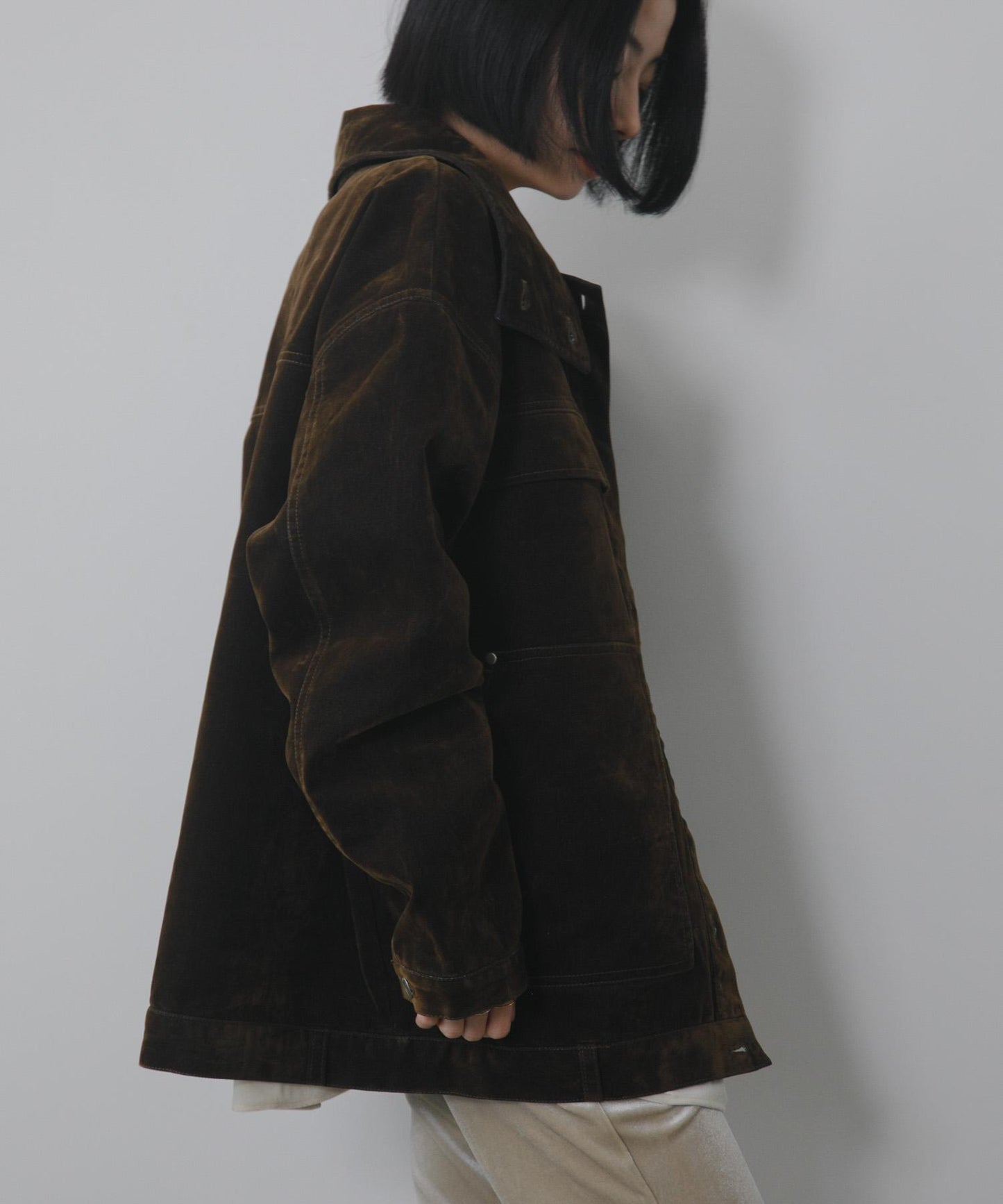 高領牛仔夾克
