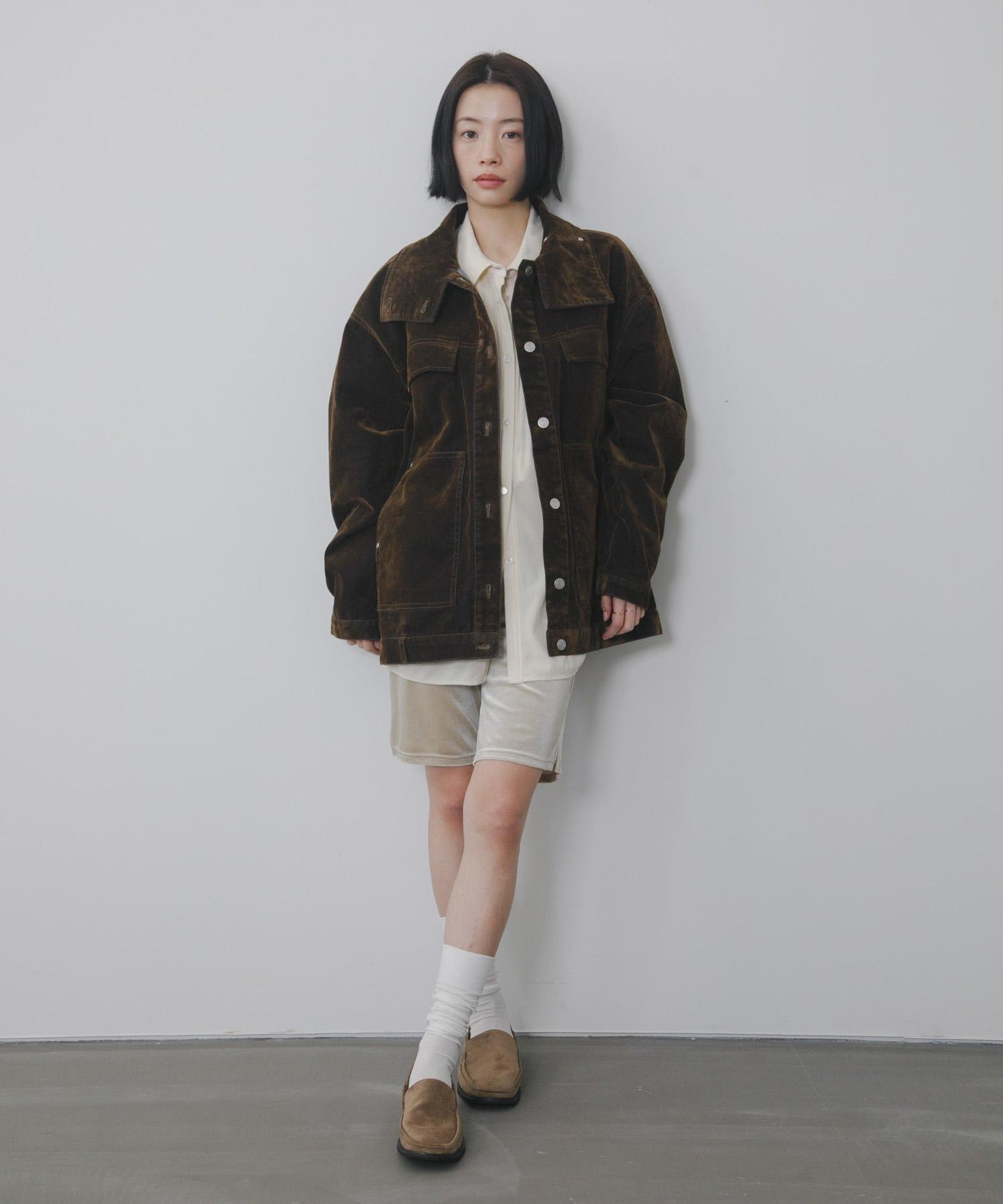 高領牛仔夾克