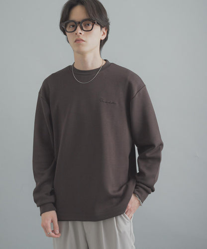 部分色 刺繡加厚長袖T恤