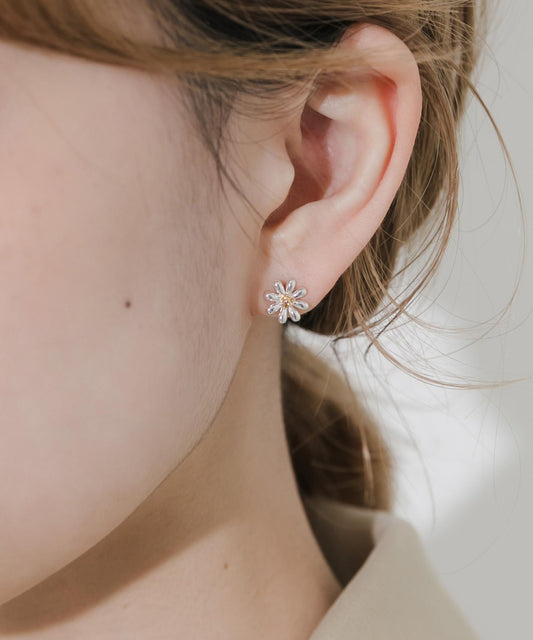 迷你花朵耳環