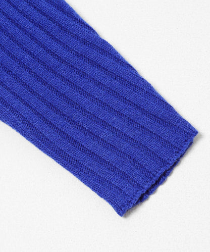 寬條紋拼接針織衫