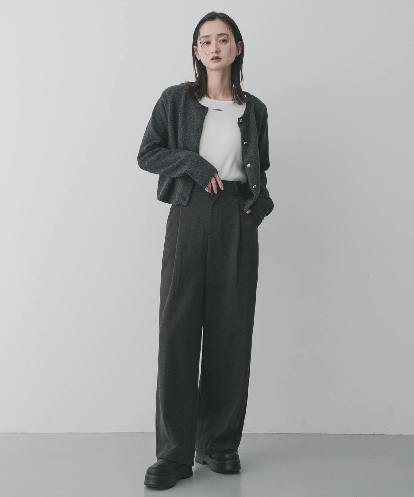 BLACK，TALL尺碼/ 傑爾西直筒休閒褲