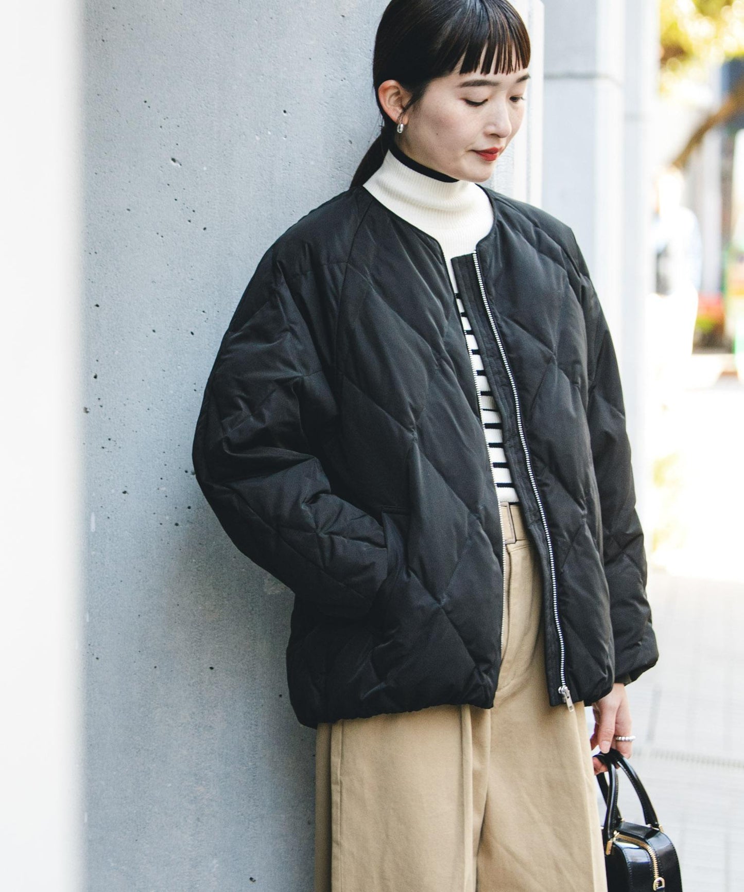 繭型絎縫羽絨服