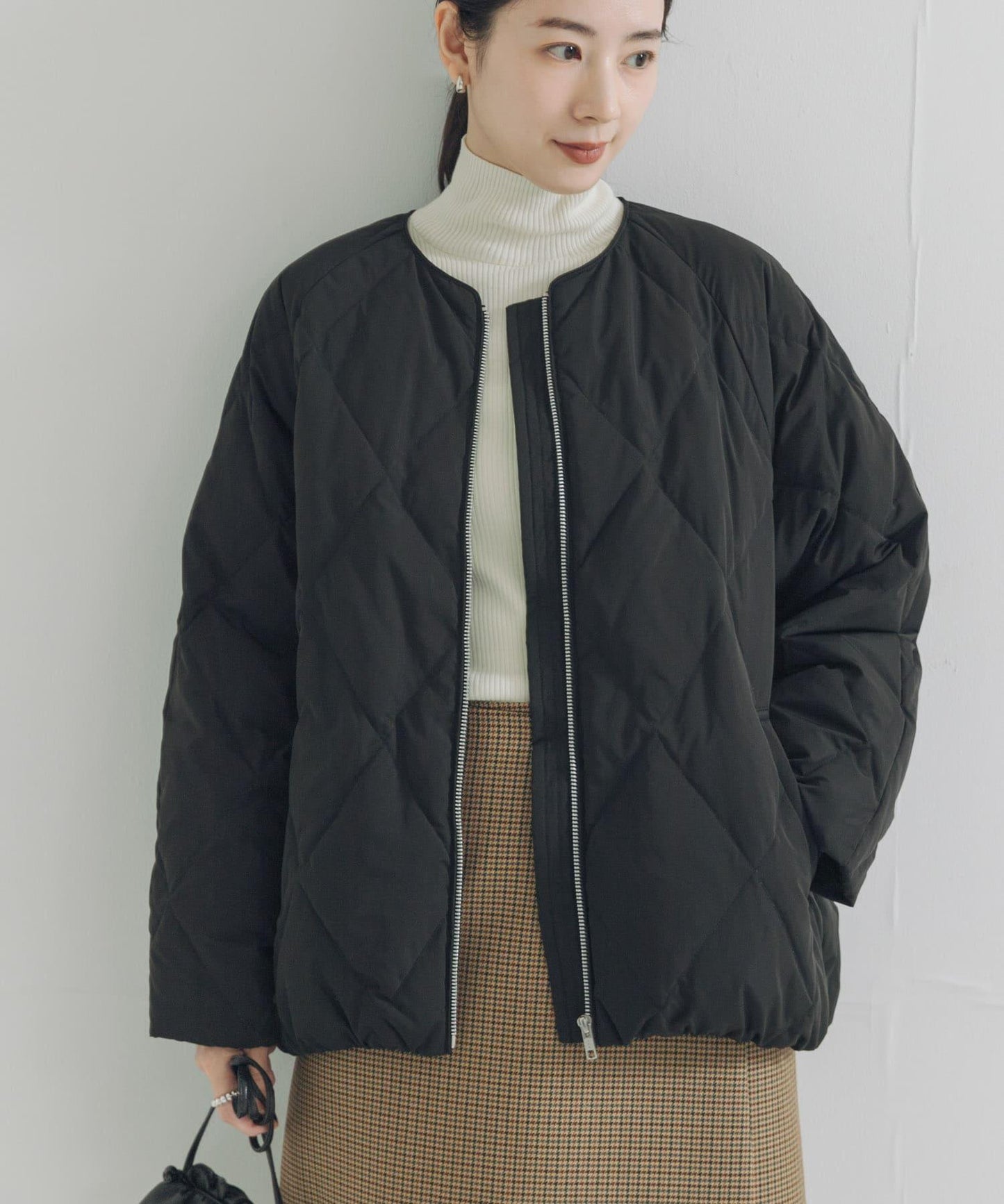 繭型絎縫羽絨服
