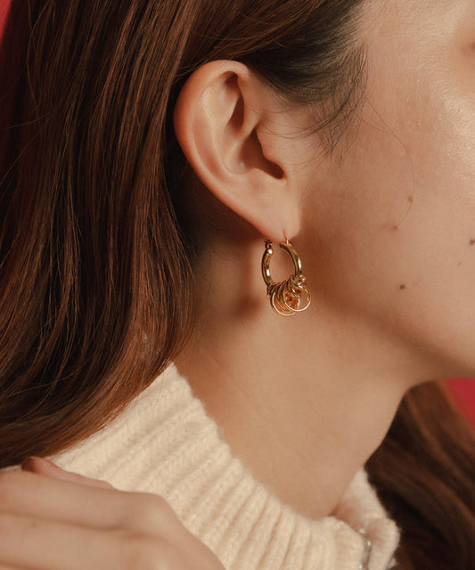 LAPUIS 螺旋環繞耳環