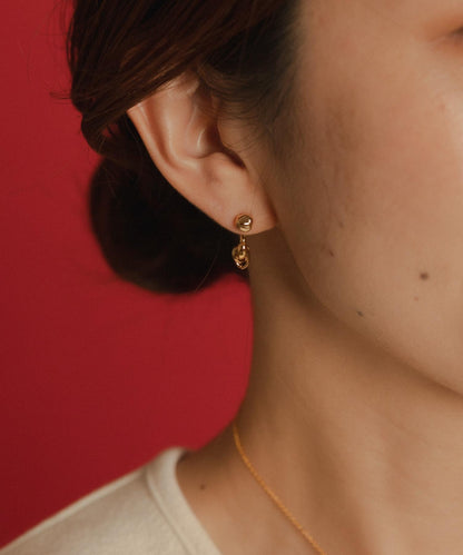 LAPUIS水滴流線圈耳環