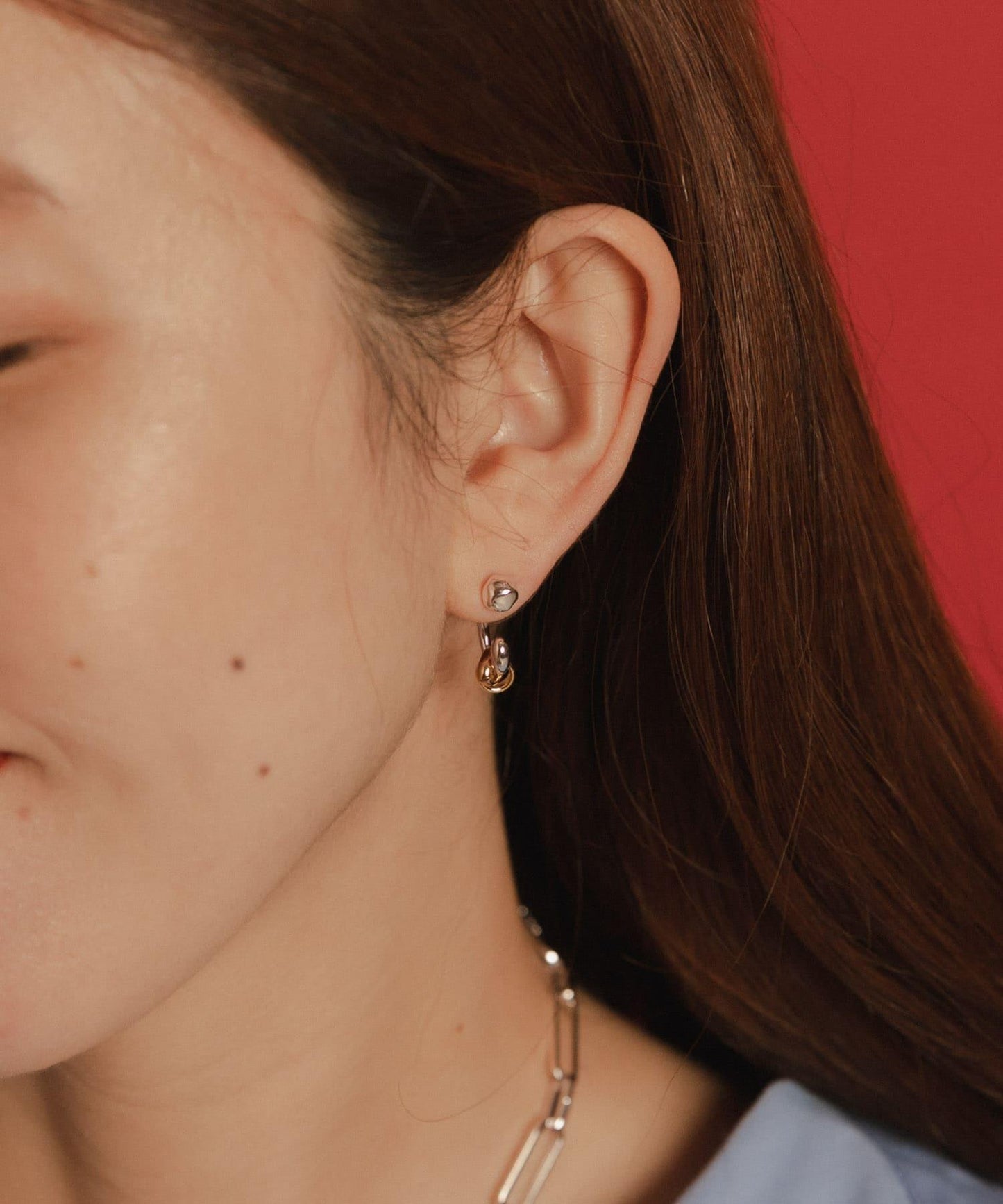 LAPUIS水滴流線圈耳環