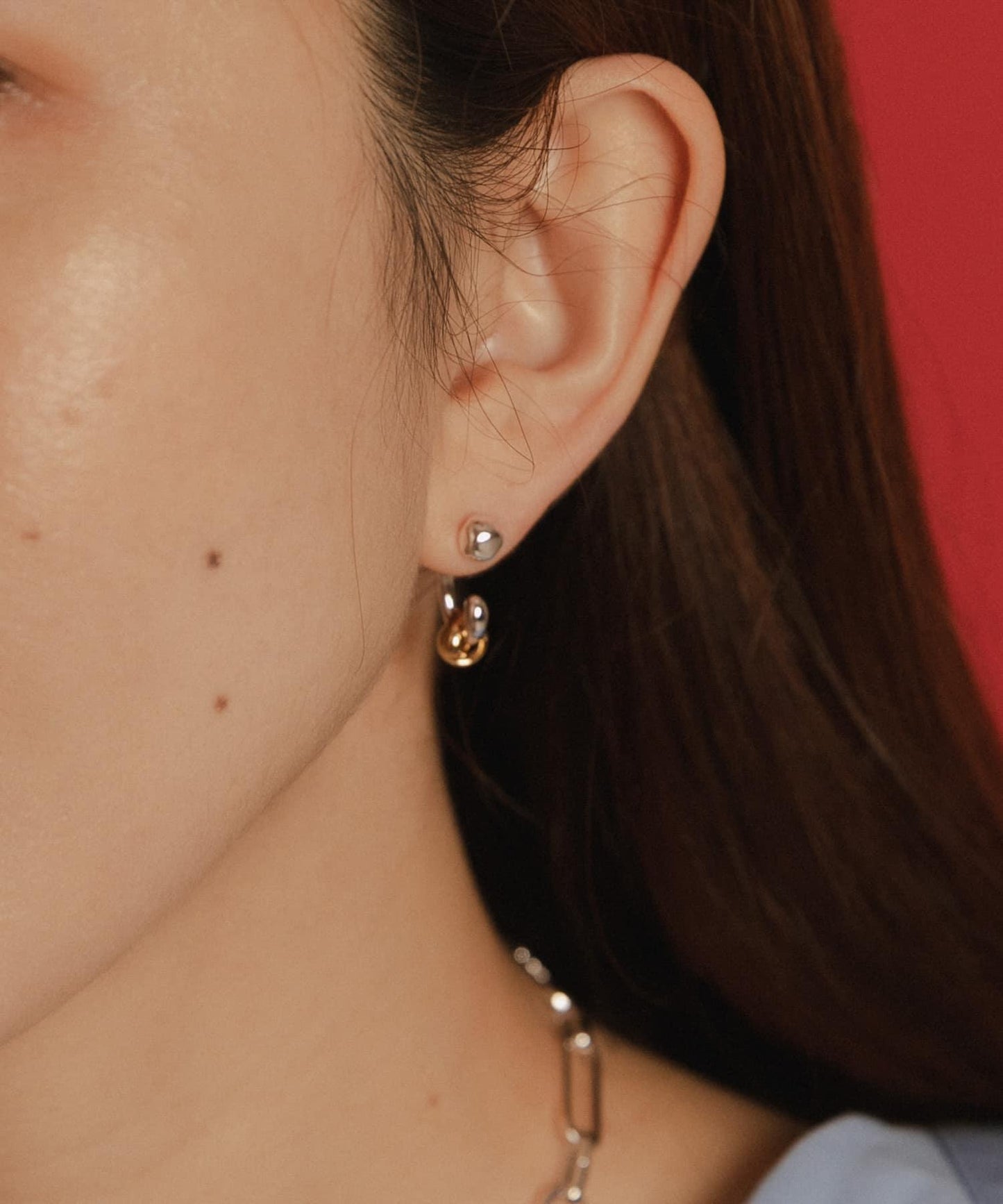 LAPUIS水滴流線圈耳環