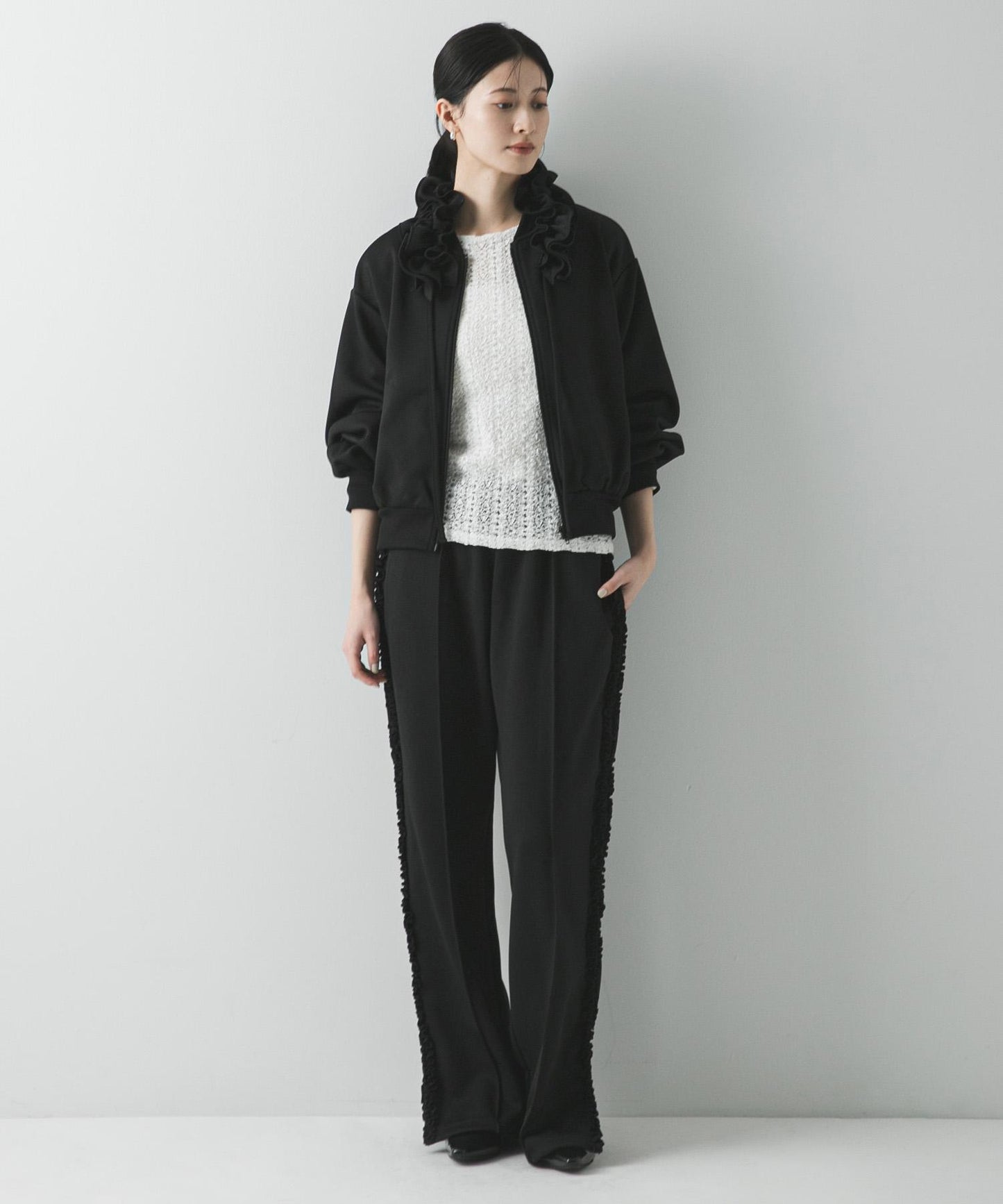 『聯名』crinkle crinkle crinkle×URBAN RESEARCH荷葉邊運動長褲