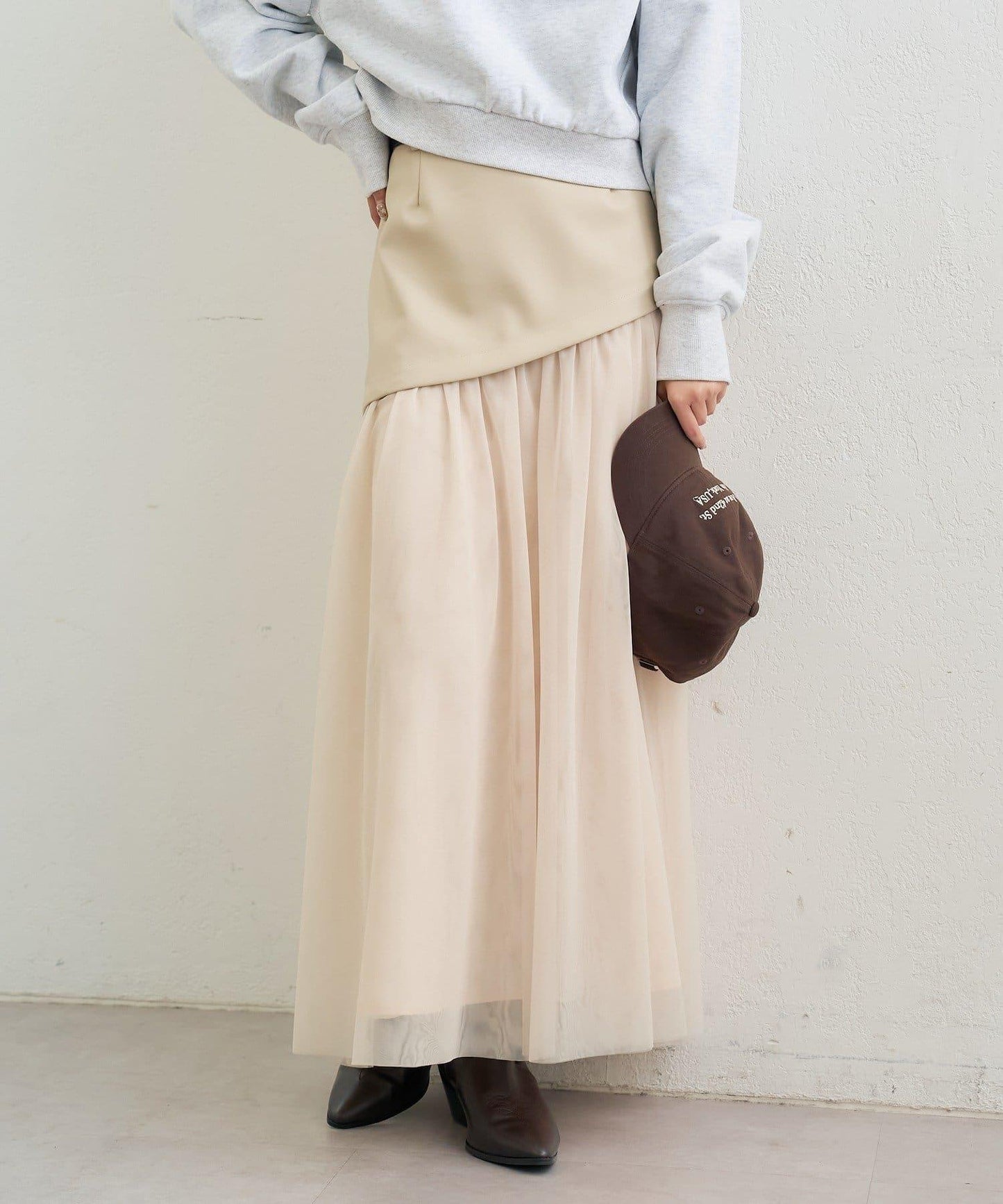 拼接網紗半身裙