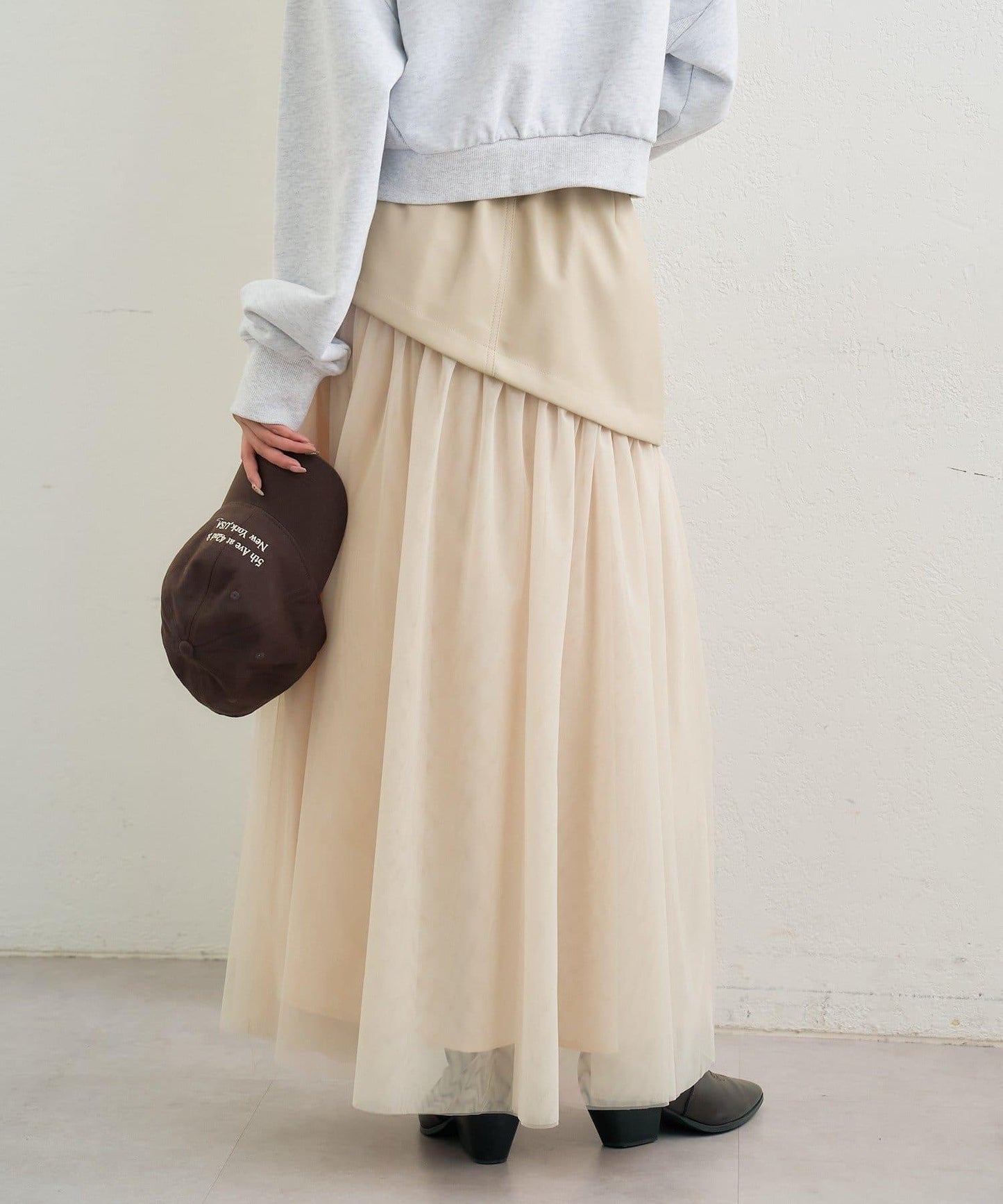 拼接網紗半身裙